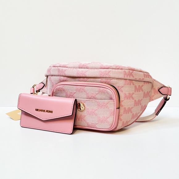 Michael Kors Maisie Large Waist Fanny Belt Pack Crossbody Bag MK Carnation - Picture 7 of 15